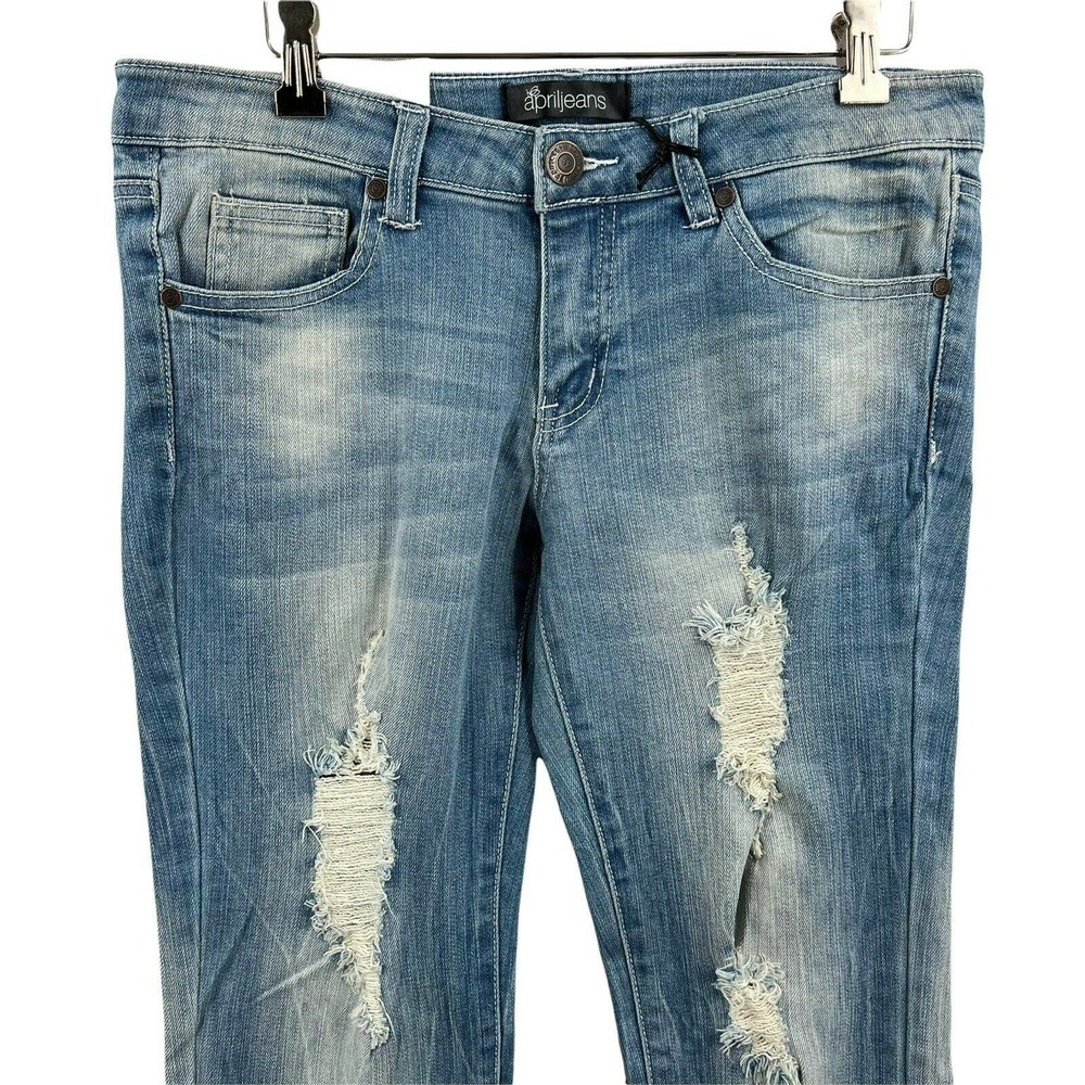 April Bootcut Jean Distressed‎ Size 7 New - Picture 2 of 6